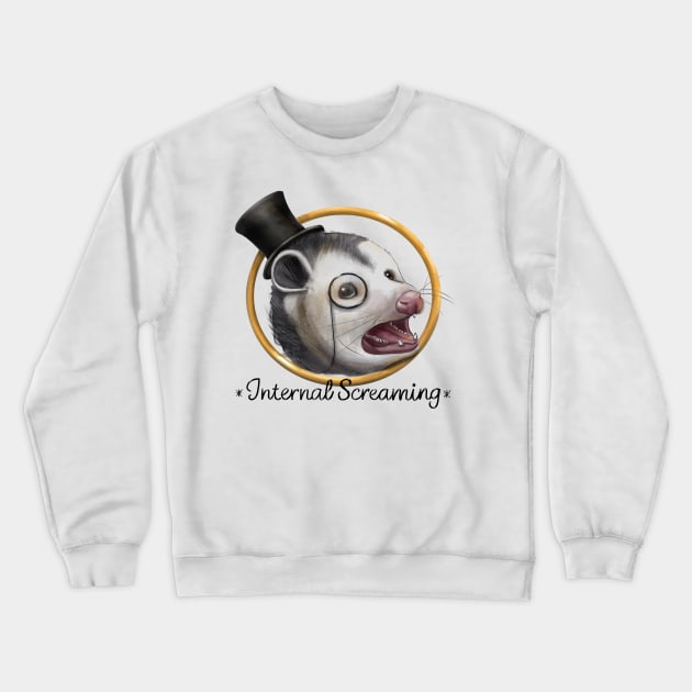 Awkward Opossum Crewneck Sweatshirt by claudiecb